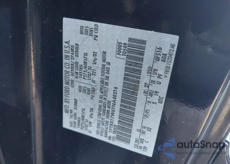 2000 Ford F-150 Lariat/Work Series/Xl/Xlt из США, поврежденный, VIN 1FTRX17W6YNA48216